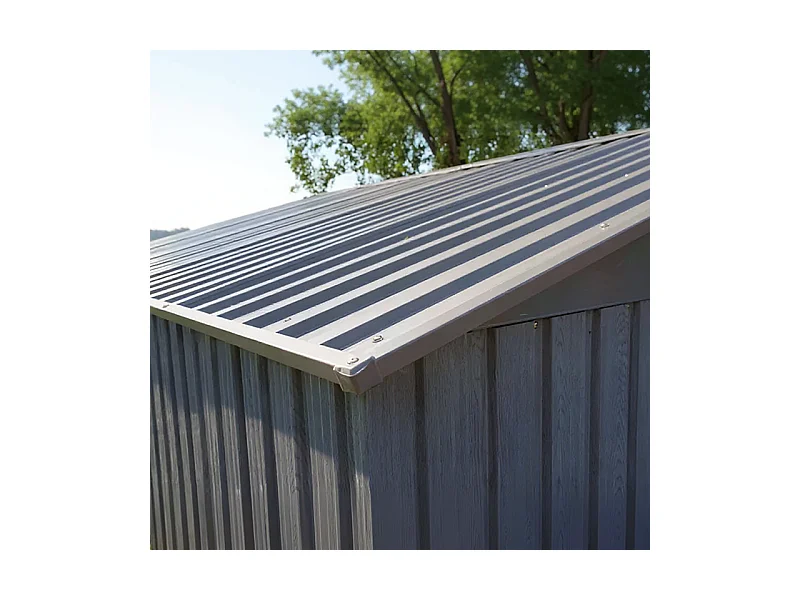 Casetta da giardino in metallo - LEGNO VECCHIO - 2,4 m²