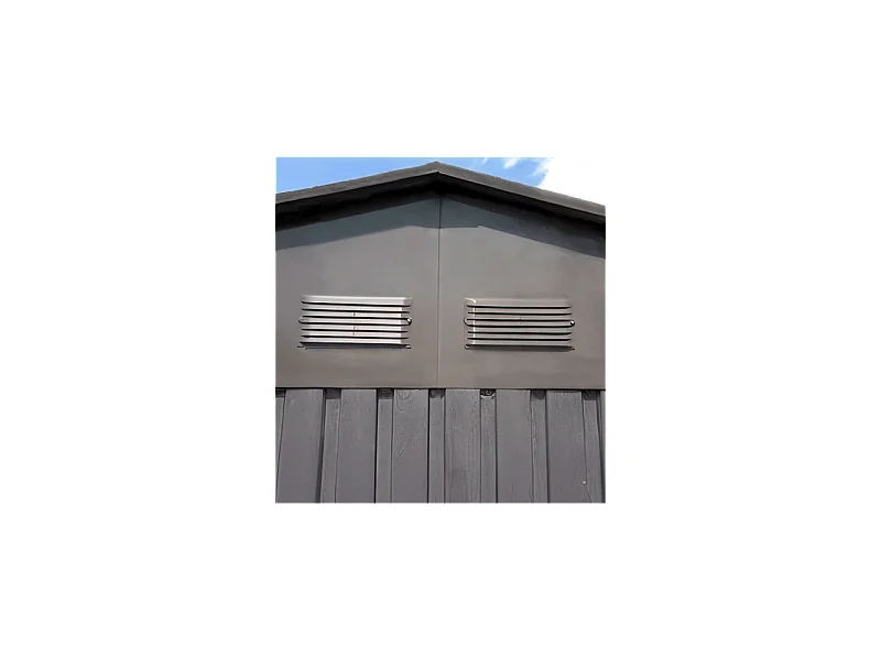 Casetta da giardino in metallo - LEGNO VECCHIO - 2,4 m²