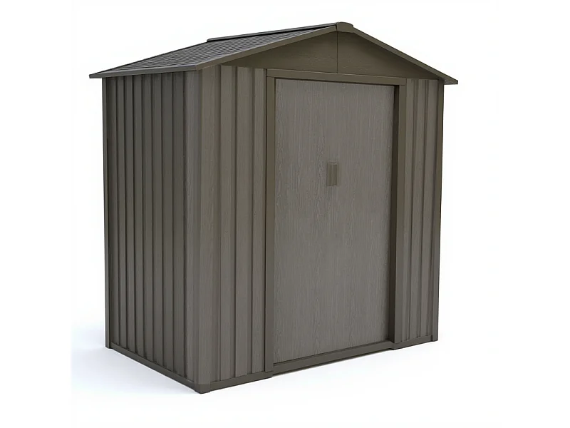 Casetta da giardino in metallo - LEGNO VECCHIO - 2,4 m²