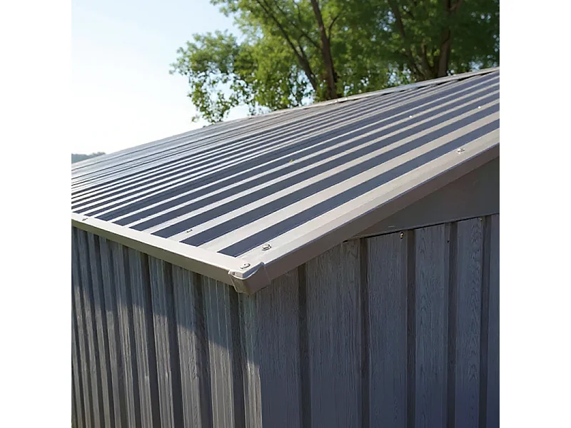 Casetta da giardino in metallo - LEGNO VECCHIO - 2,4 m²