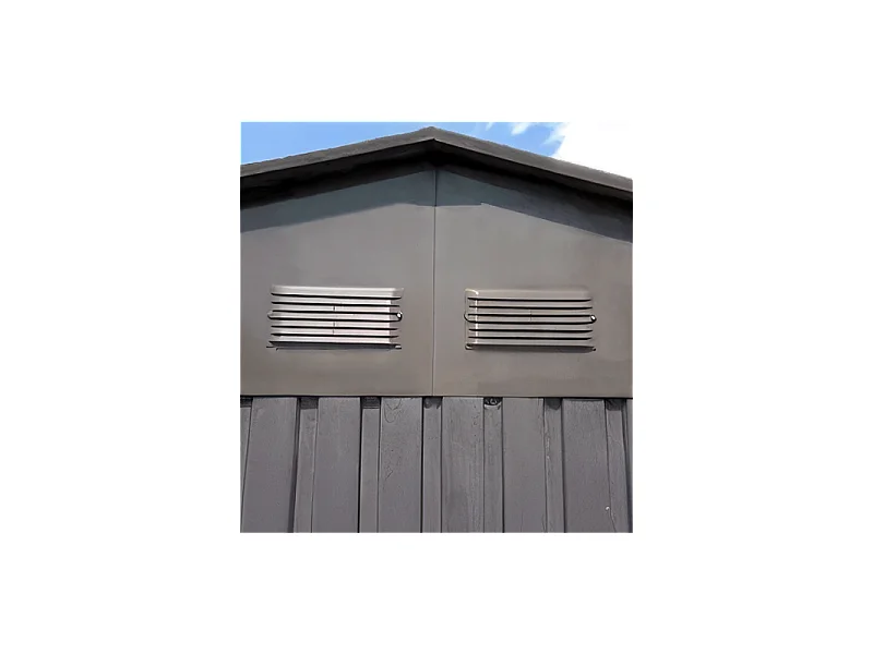 Casetta da giardino in metallo - LEGNO VECCHIO - 2,4 m²