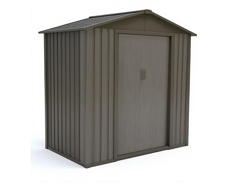 Casetta da giardino in metallo - LEGNO VECCHIO - 2,4 m²