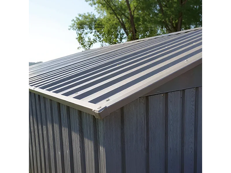 Casetta da giardino in metallo - LEGNO VECCHIO - 2,4 m²