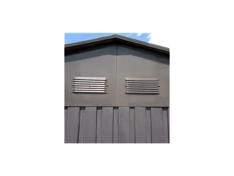 Casetta da giardino in metallo - LEGNO VECCHIO - 2,4 m²