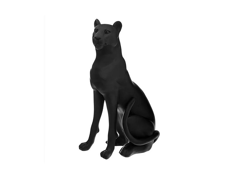 Statue Déco en Résine "Panthère" 64cm Noir