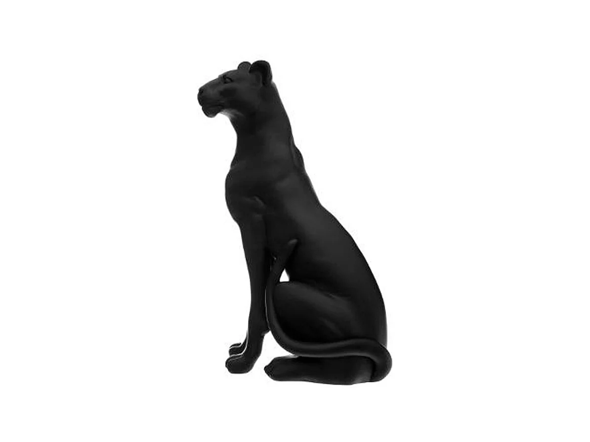Statue Déco en Résine "Panthère" 64cm Noir