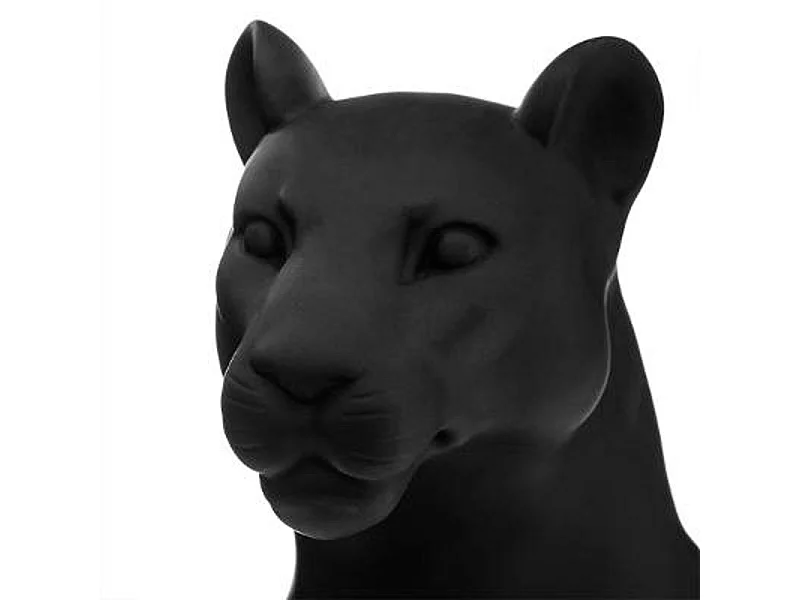 Statue Déco en Résine "Panthère" 64cm Noir