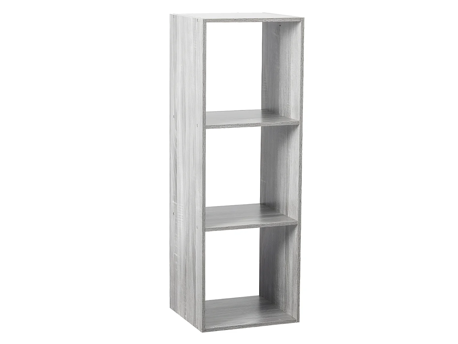 Etagère en panneaux de particules coloris Gris - Longueur 34,4 x Profondeur 32 x Hauteur 100,5 cm