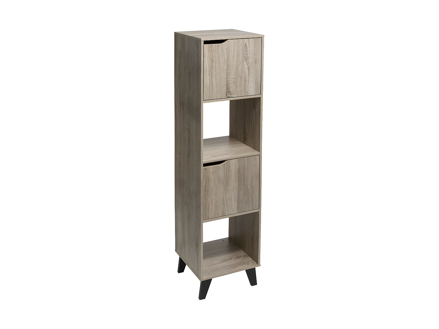 Etagère avec 4 cases en bois coloris naturel - longueur 34 x Profondeur 32 x Hauteur 146 cm