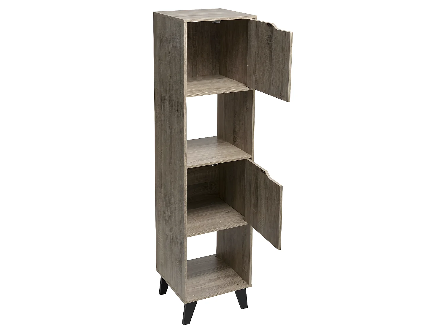 Etagère avec 4 cases en bois coloris naturel - longueur 34 x Profondeur 32 x Hauteur 146 cm