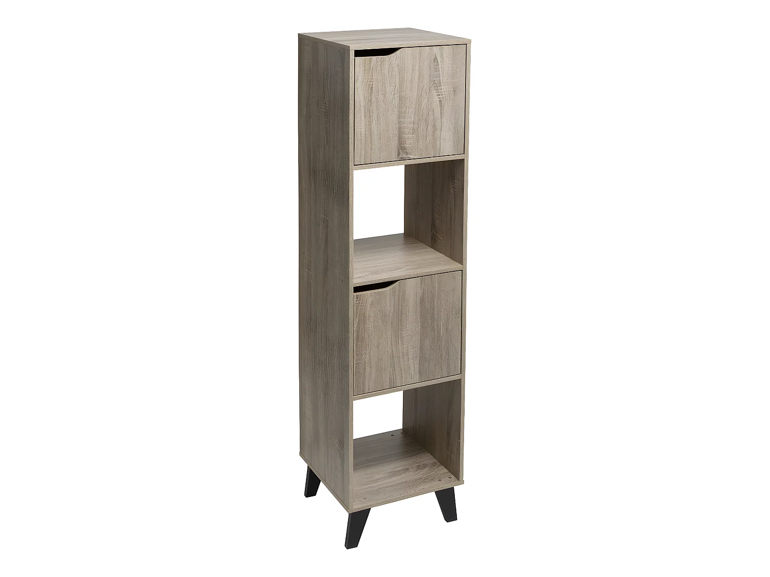Etagère avec 4 cases en bois coloris naturel - longueur 34 x Profondeur 32 x Hauteur 146 cm