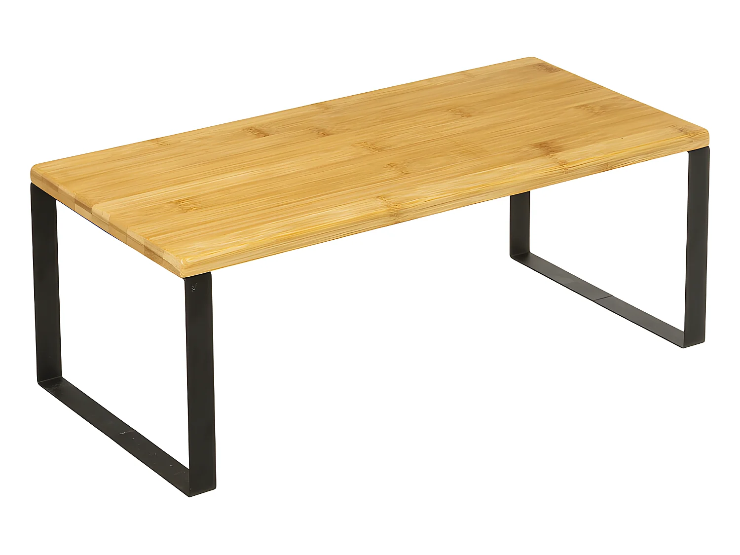 Lot de 2 étagères gigognes en bambou coloris naturel