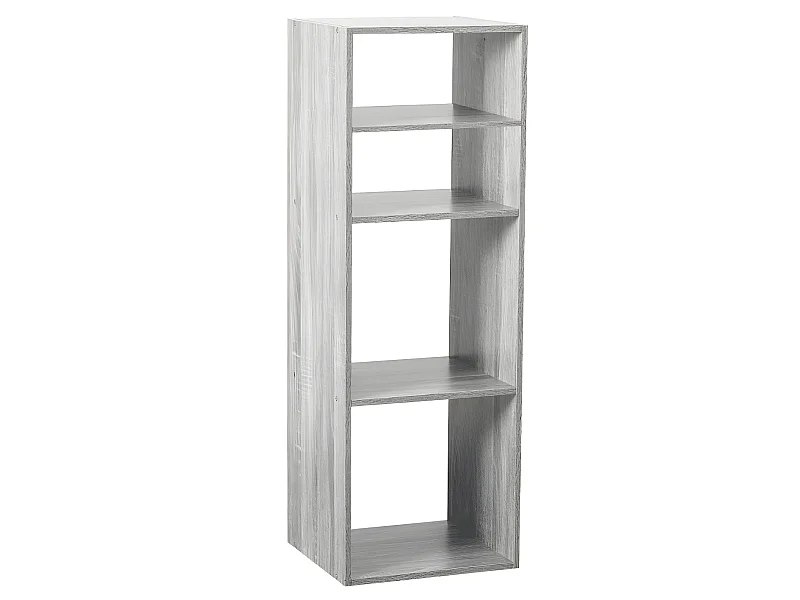 Etagère en panneaux de particules coloris gris - Longueur 34 x Profondeur 32 x Hauteur 100.5 cm