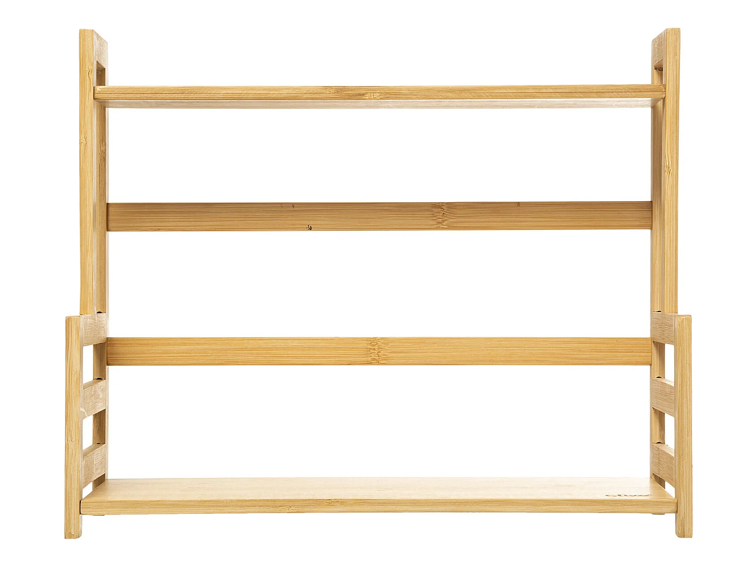 Etagère de rangement en bambou coloris naturel - Longueur 40,5 x Profondeur 18 x Hauteur 33,5 cm