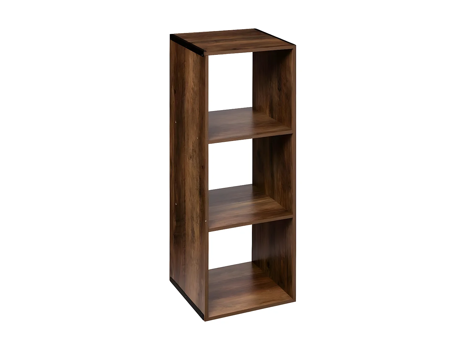 Étagère en bois coloris marron foncé - longueur 34 x Profondeur 32 x Hauteur 100 cm