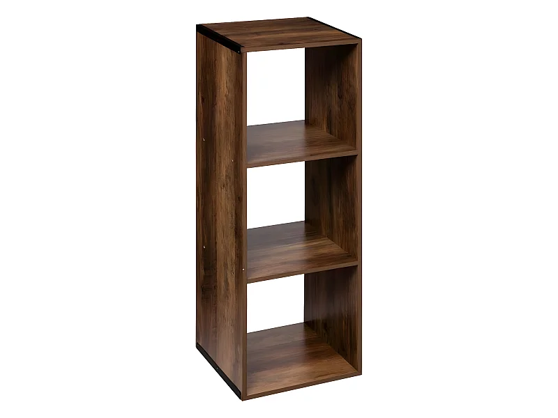 Étagère en bois coloris marron foncé - longueur 34 x Profondeur 32 x Hauteur 100 cm
