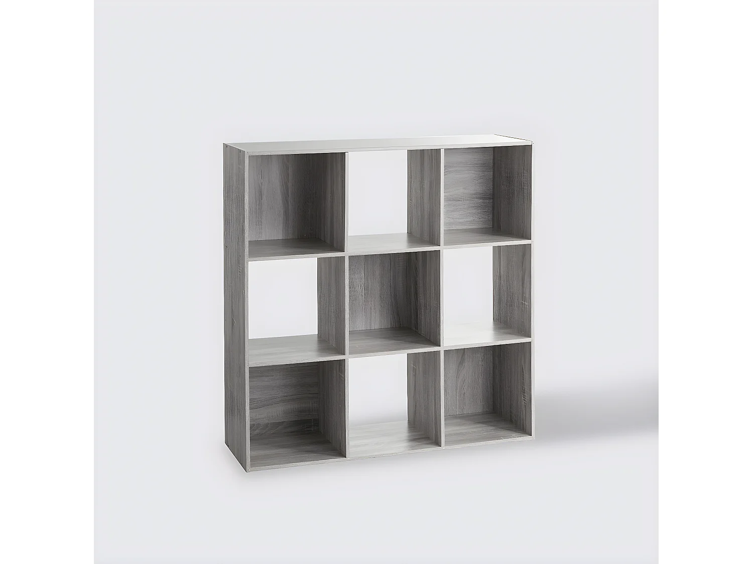 Etagère en panneaux de particules coloris gris - longueur 100.5 x Profondeur 32 x Hauteur 100.5 cm