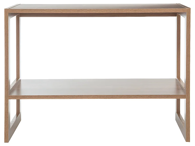 Étagère avec 2 niveaux en bois coloris naturel - Longueur 69 x Profondeur 33 x Hauteur 51 cm