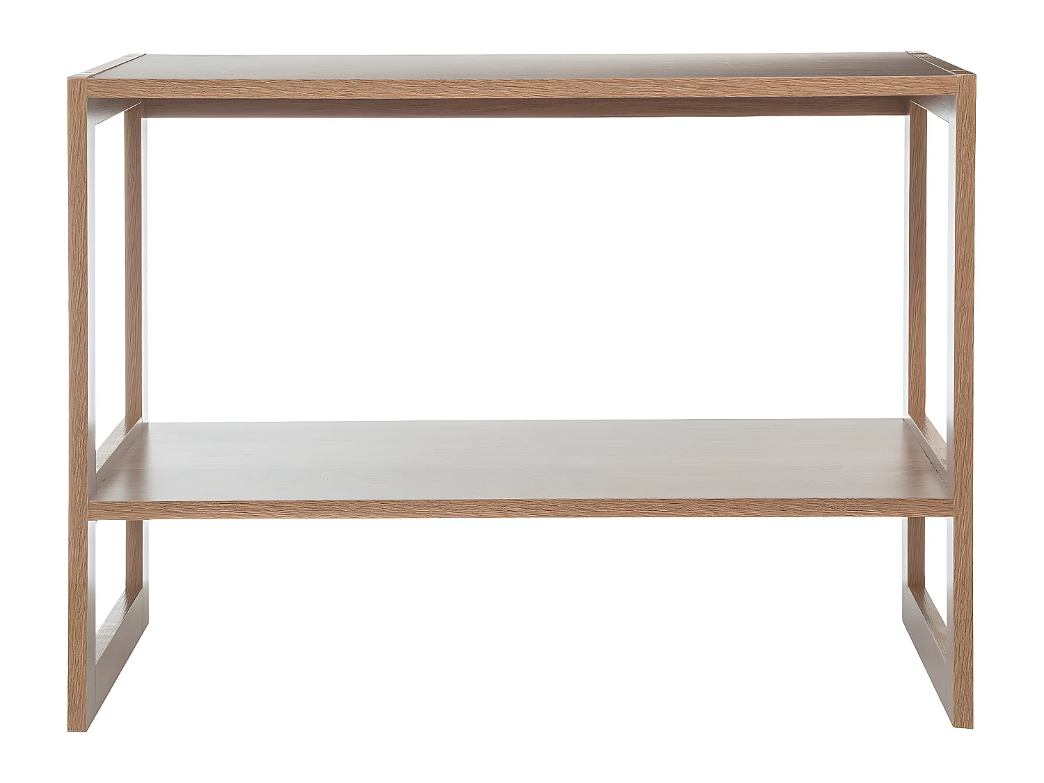 Étagère avec 2 niveaux en bois coloris naturel - Longueur 69 x Profondeur 33 x Hauteur 51 cm