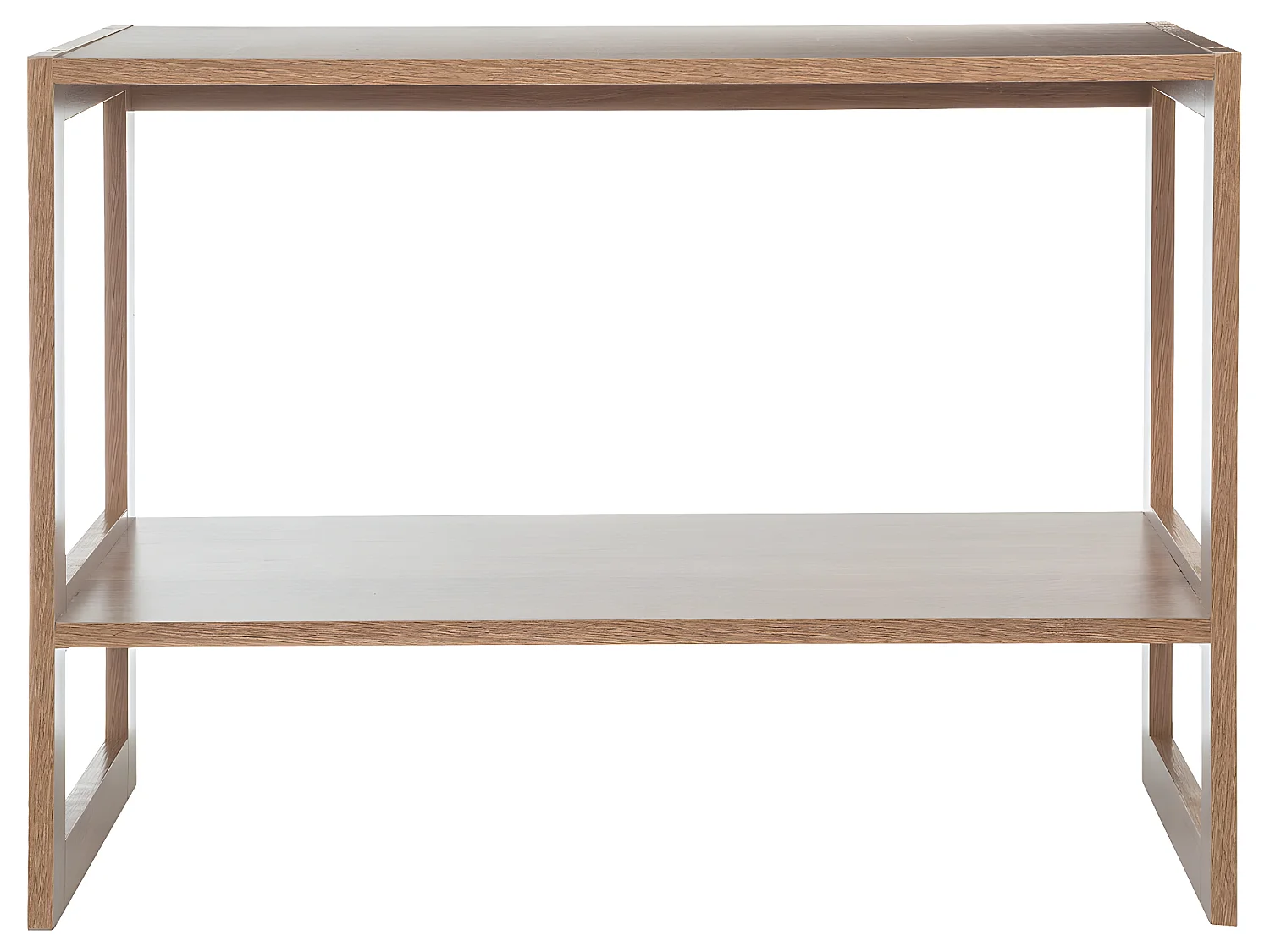 Étagère avec 2 niveaux en bois coloris naturel - Longueur 69 x Profondeur 33 x Hauteur 51 cm