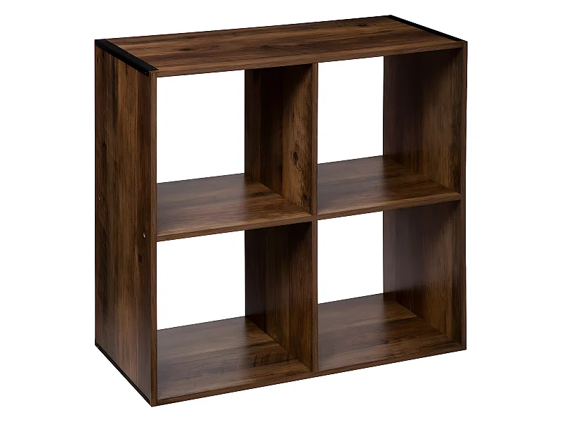 Étagère en bois coloris marron foncé - longueur 67 x Profondeur 32 x Hauteur 67 cm