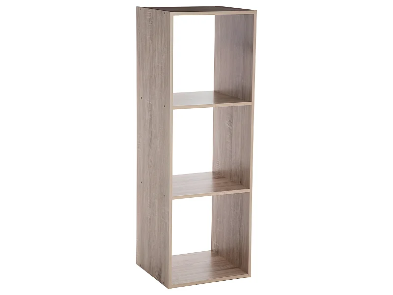 Etagère en panneaux de particules coloris naturel - Longueur 34,4 x Profondeur 32 x Hauteur 100,5 cm
