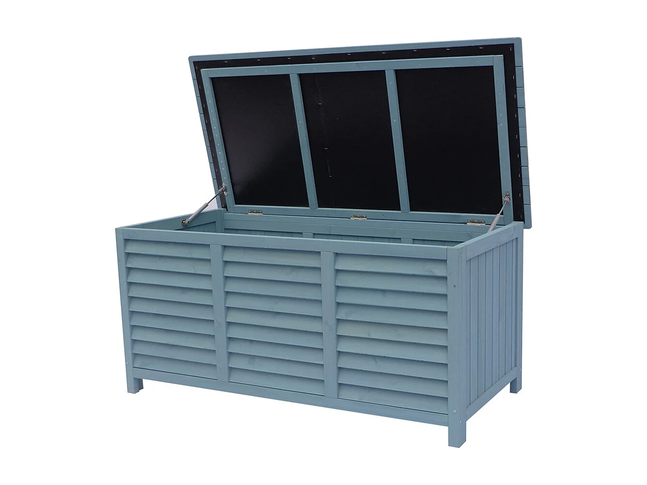Gartenbox aus Holz "Macao" - 130 x 64 x 60 cm - Himmelblau