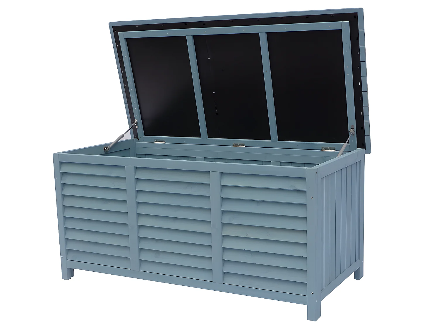 Coffre de jardin en bois "Macao" - 130 x 64 x 60 cm - Bleu ciel