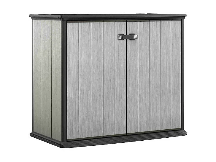 Mobile da giardino in resina "Basse Brossium" - 1 000 L - 139,5 x 77 x 120 cm - Grigio