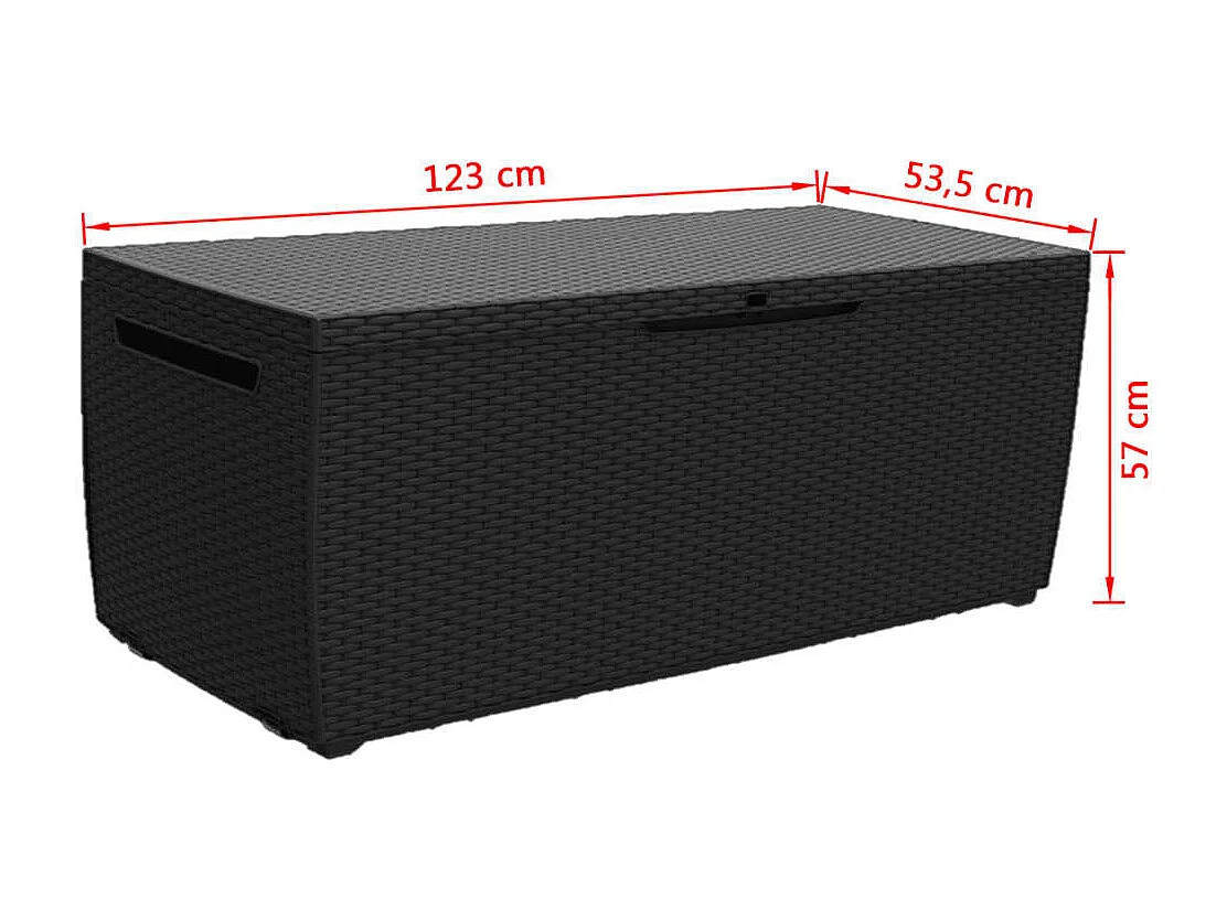 Boîte de rangement de jardin Capri 302 L Anthracite