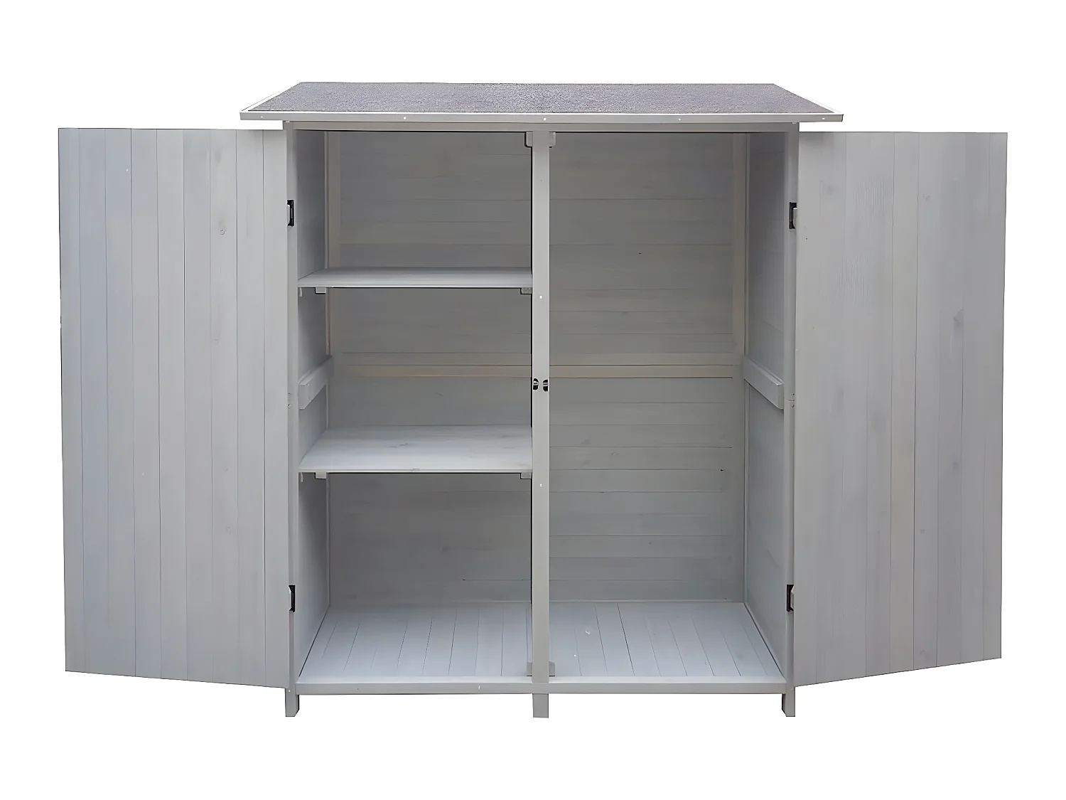 Gartenschrank "Espacio" - 140 x 49 x 162 cm - Anthrazit