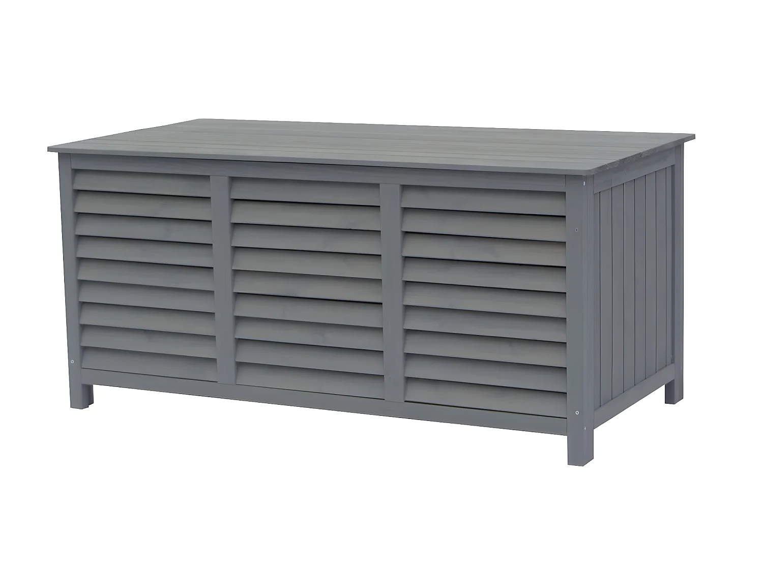 Houten Tuinkist "Macao" Antraciet - Buitenopslag 500L met Ventilatie en Verhoogde Weerstand