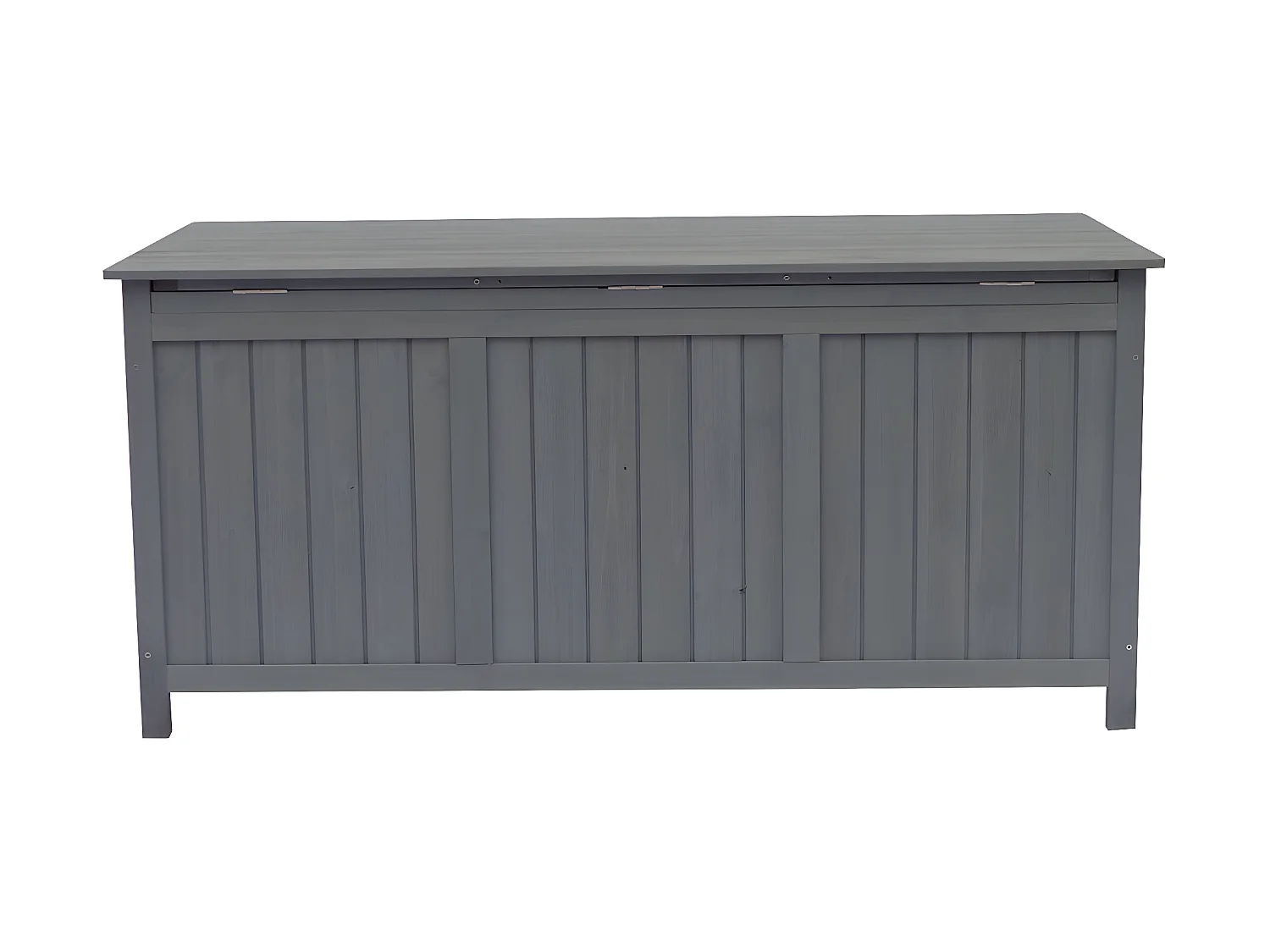 Gartenbox aus Holz "Macao" - 130 x 64 x 60 cm - Anthrazit