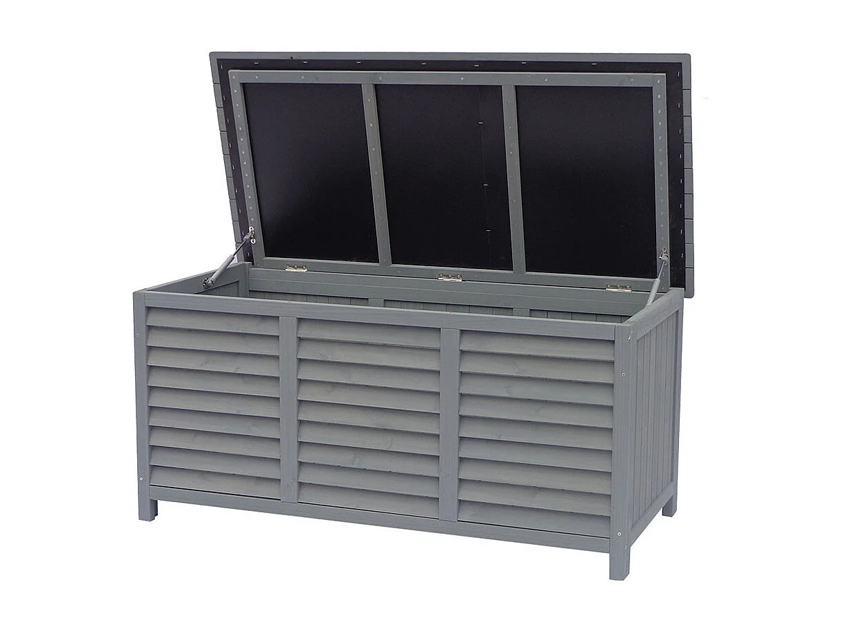 Opbergbox houten tuinkist "Macao" - 130 x 64 x 60 cm - Antraciet