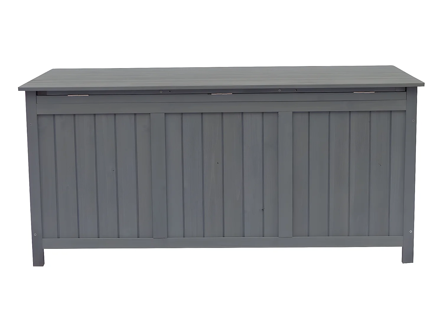 Skrzynia ogrodowa z drewna "Macao" - 130 x 64 x 60 cm - Grafitowa
