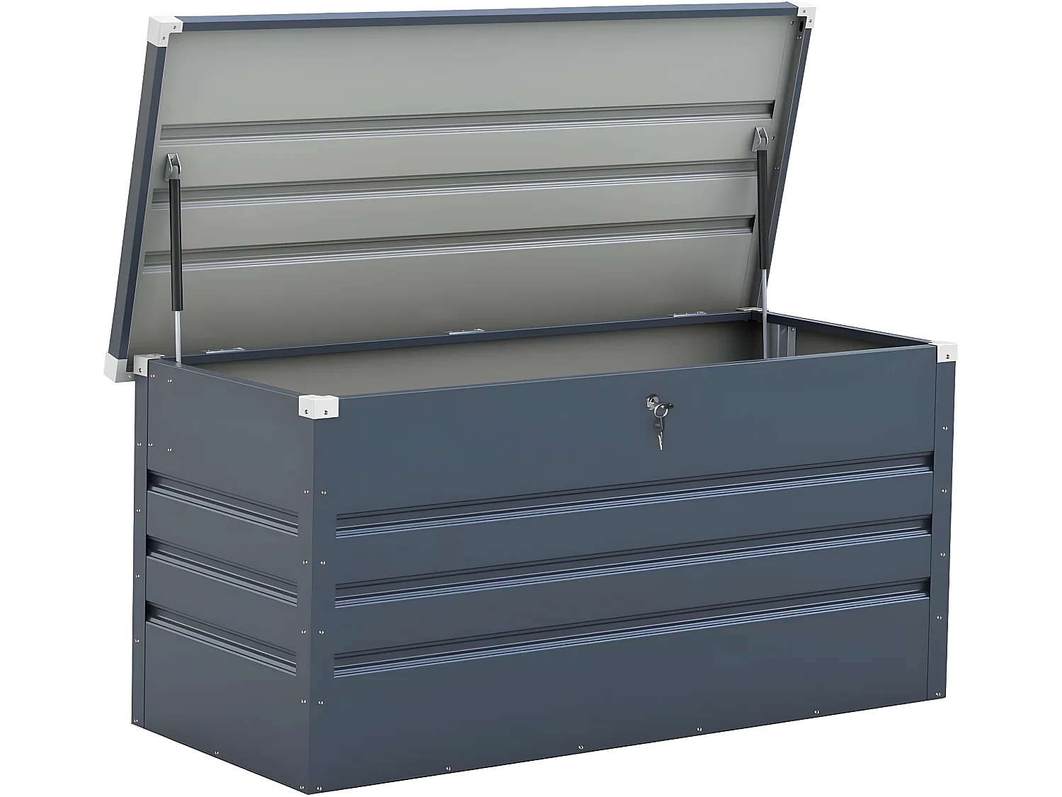 Metalowa skrzynia ogrodowa "Store" - 680 L - 165 x 69 x 60 cm - Szara