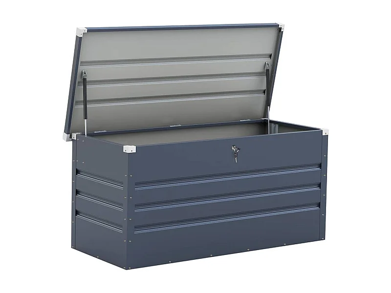 Coffre de jardin métal "Store" - 680 L - 165 x 69 x 60 cm - Gris