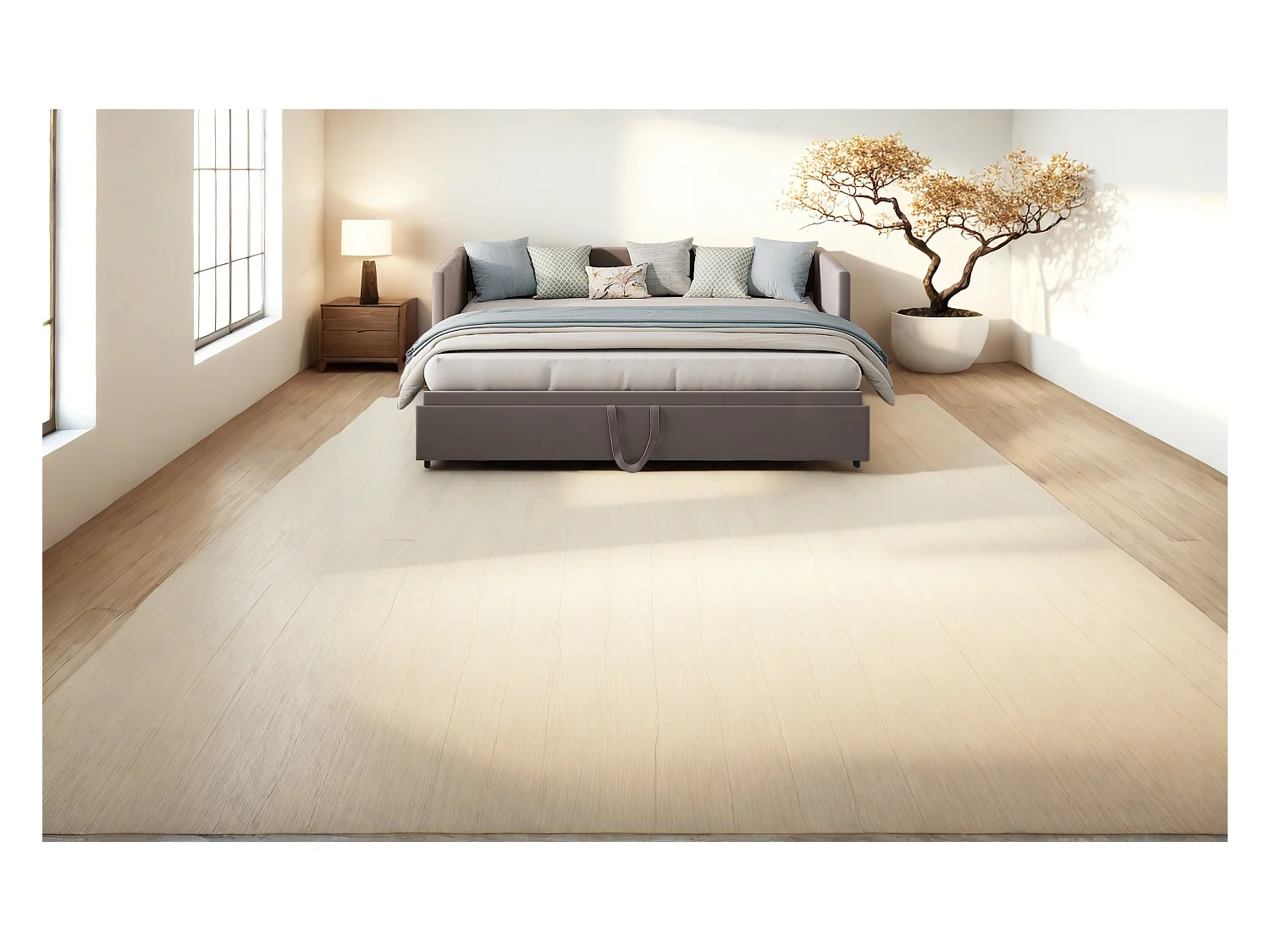 Divano letto estensibile 90x200 cm in velluto grigio, trasformabile in letto matrimoniale 180x200 cm, design moderno e pratico