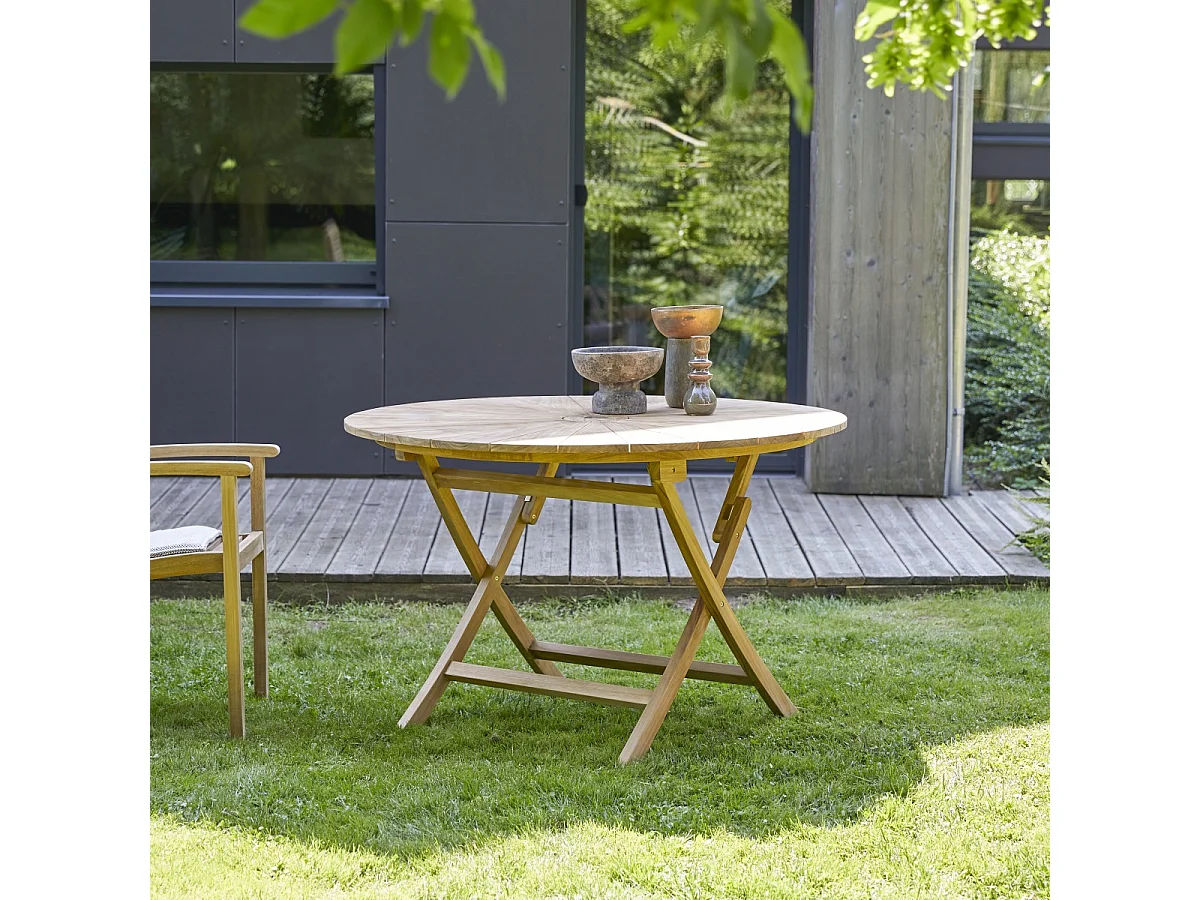 Set da giardino in legno di teak 120 Andria 2 poltrone