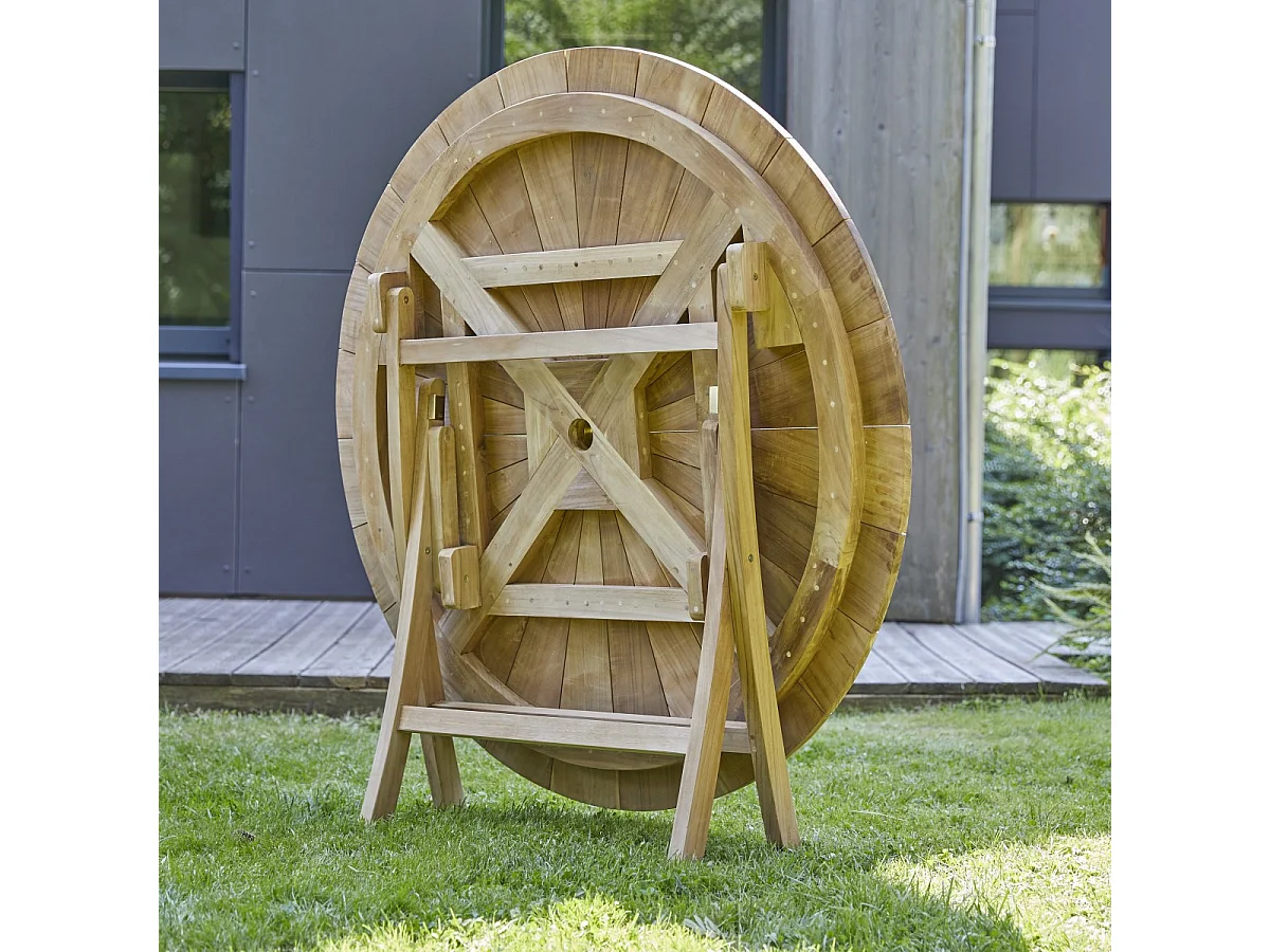Set da giardino in legno di teak 120 Andria 2 poltrone