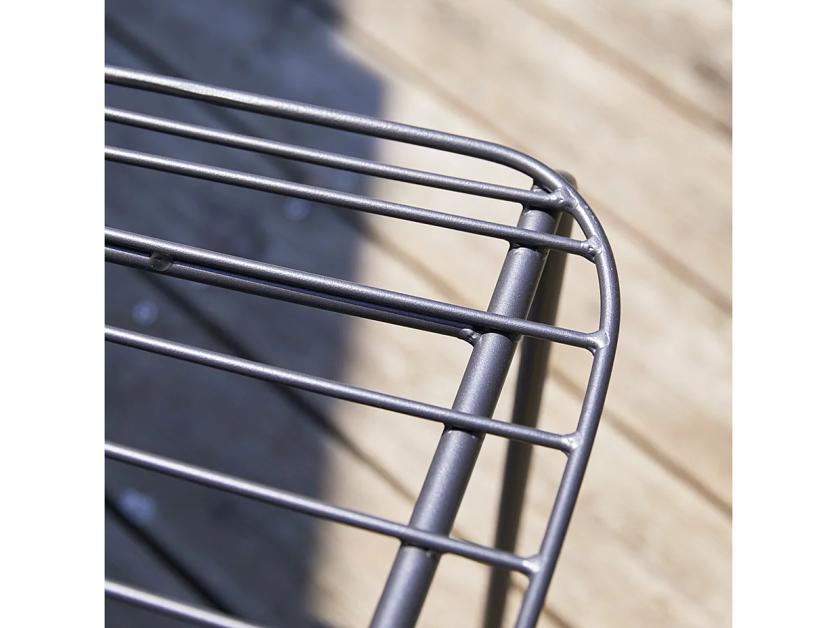 Sedia da giardino in metallo verniciato Arty dark grey