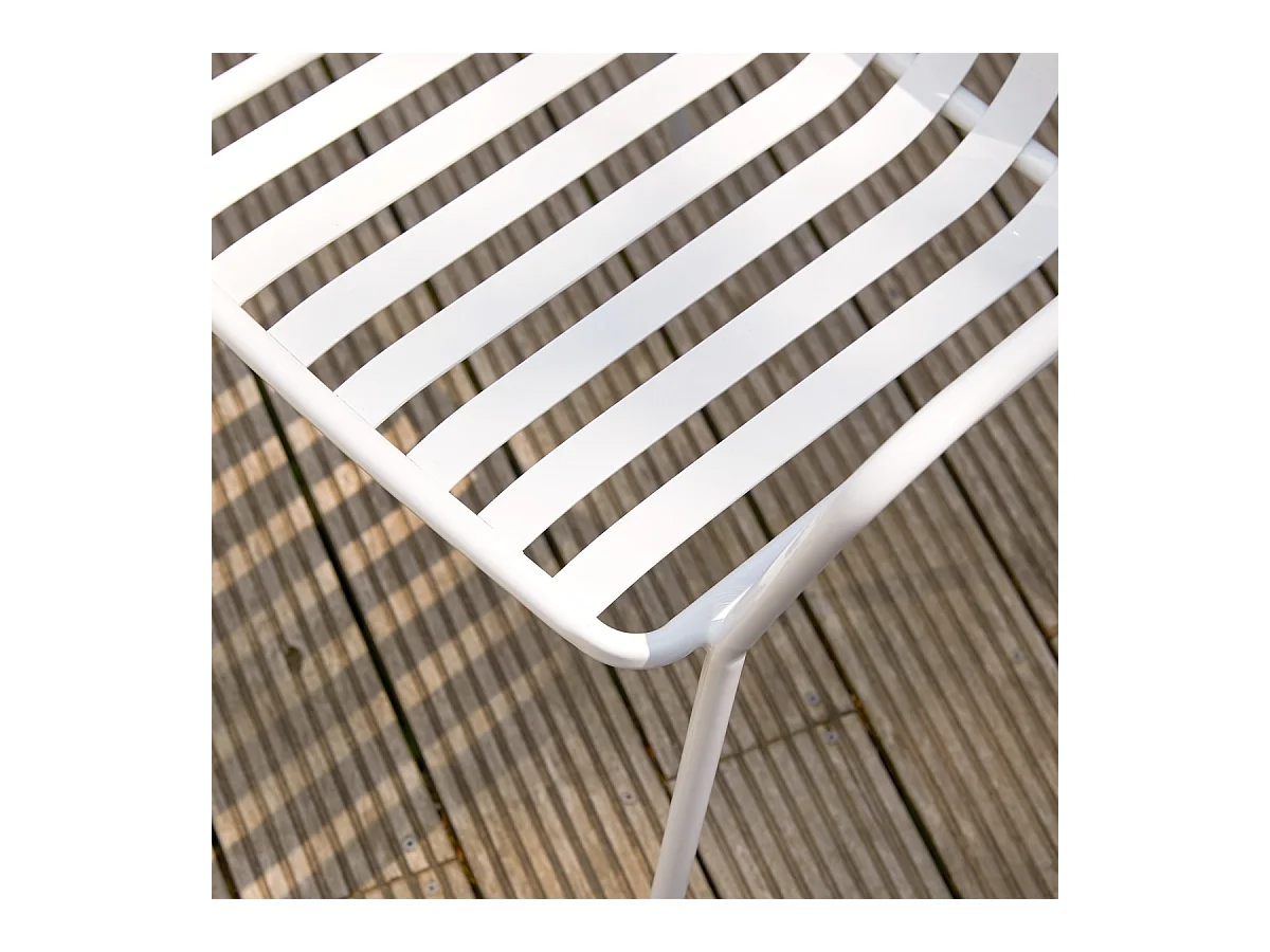 Fauteuil de jardin en métal peint Gaby white