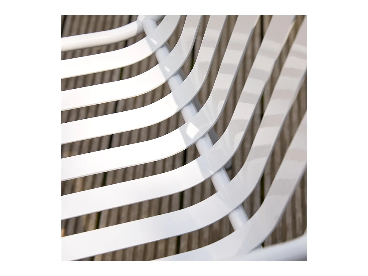 Fauteuil de jardin en métal peint Gaby white