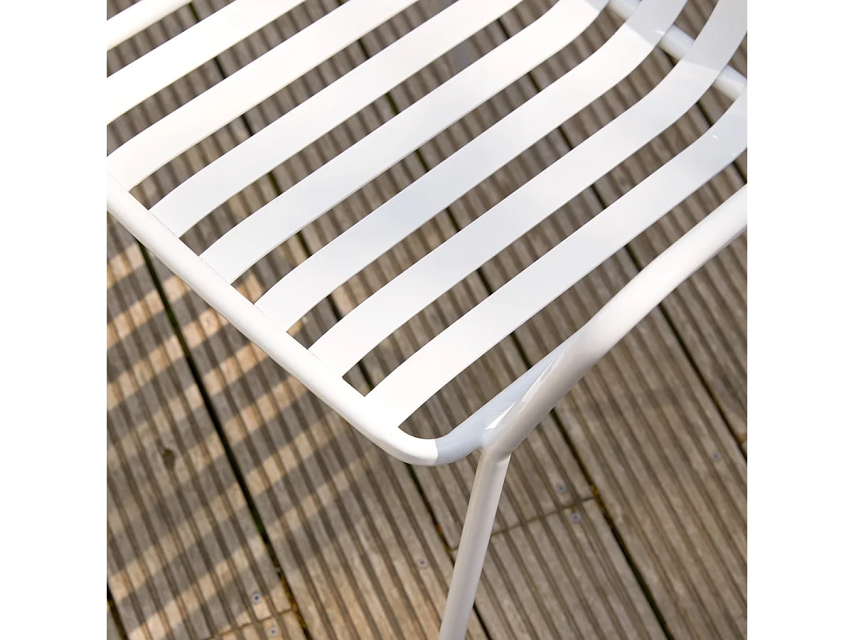Gaby - White metal garden armchair