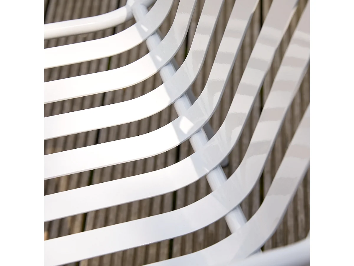 Gaby - White metal garden armchair