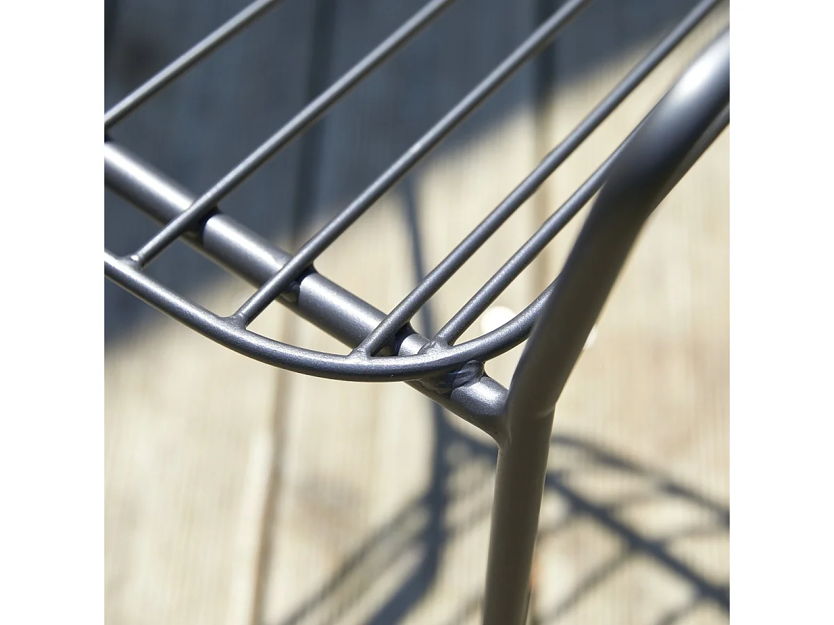 Poltrona da giardino in metallo verniciato Arty dark grey