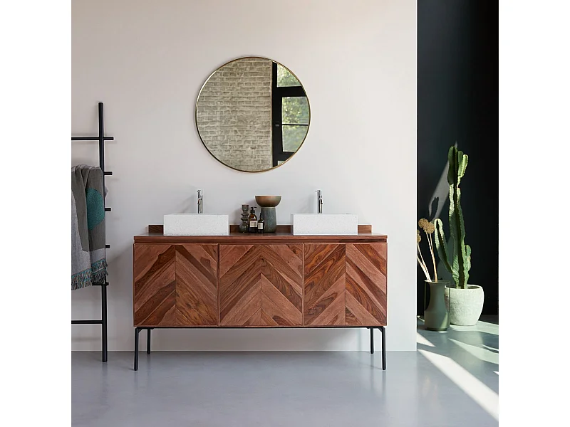 Mobile per il Bagno in legno di palissandro 155 Ismaël