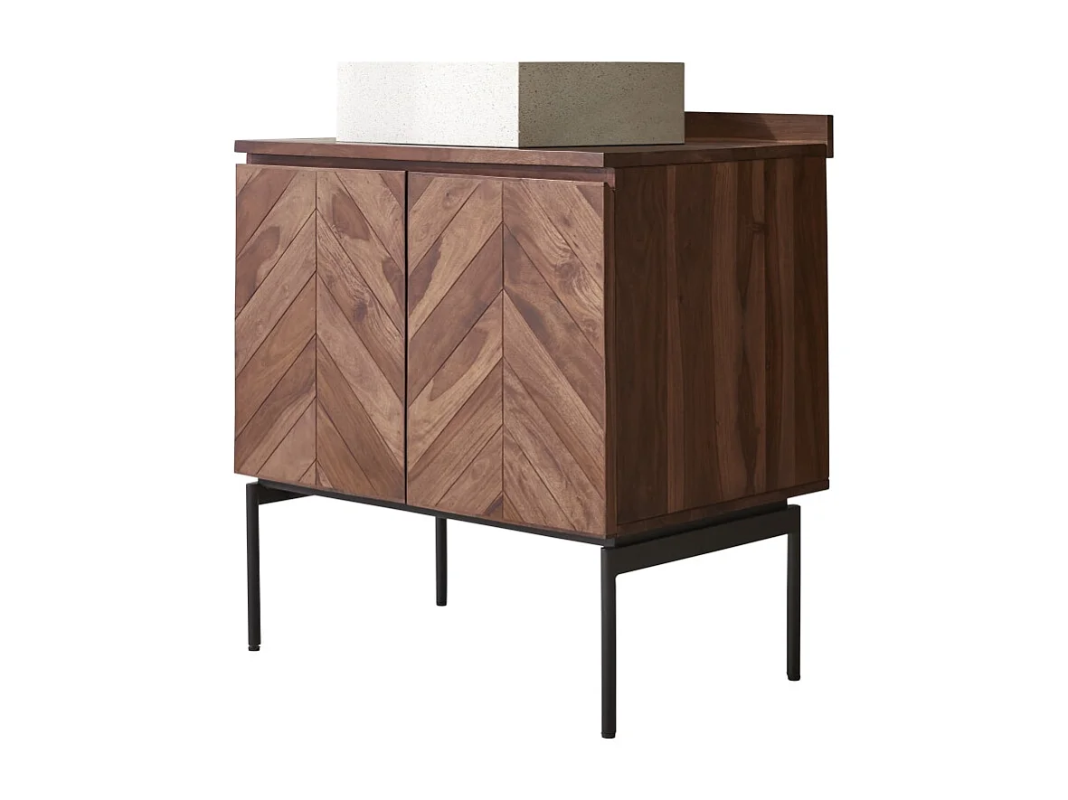 Mobile per il bagno Ismaël in palissandro massello da 80 cm