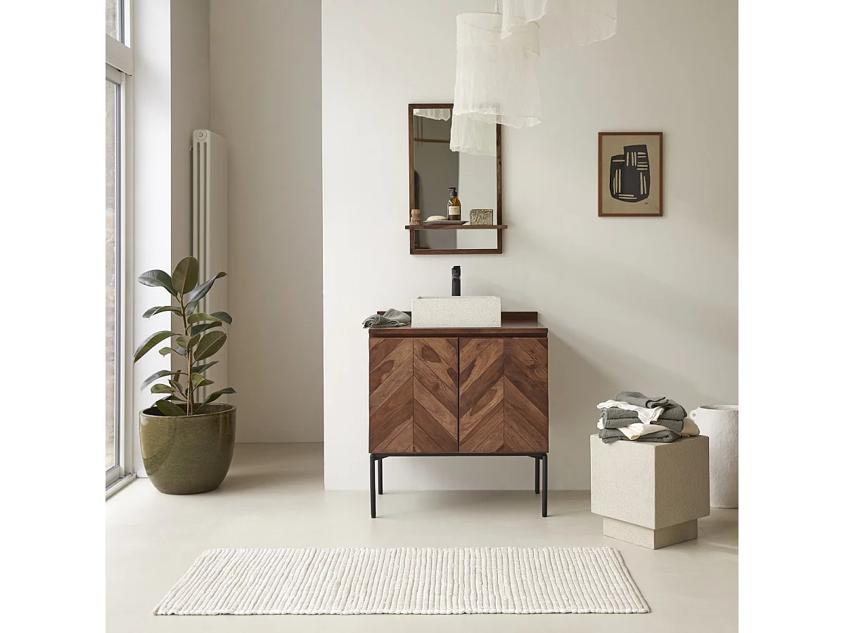 Badezimmermöbel Ismael aus massivem Palisanderholz 80 cm