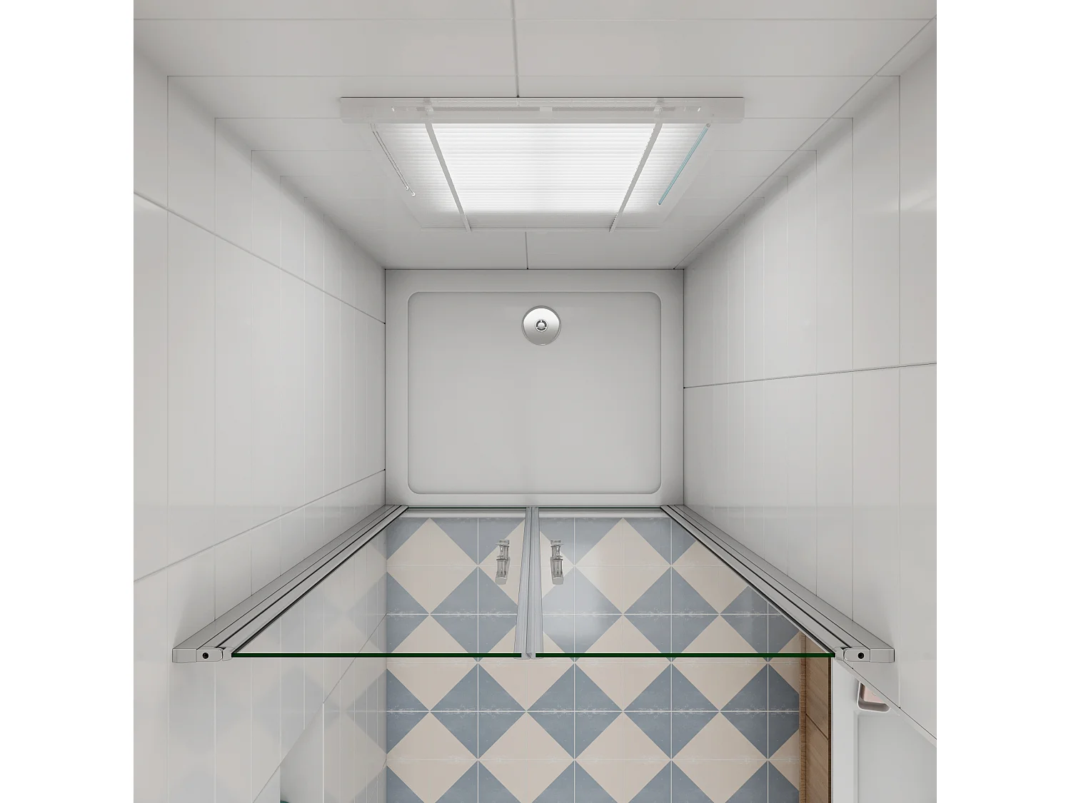 95x195cm Duschtür Nano ESG Milchglas Drehtür Glastür Duschkabine